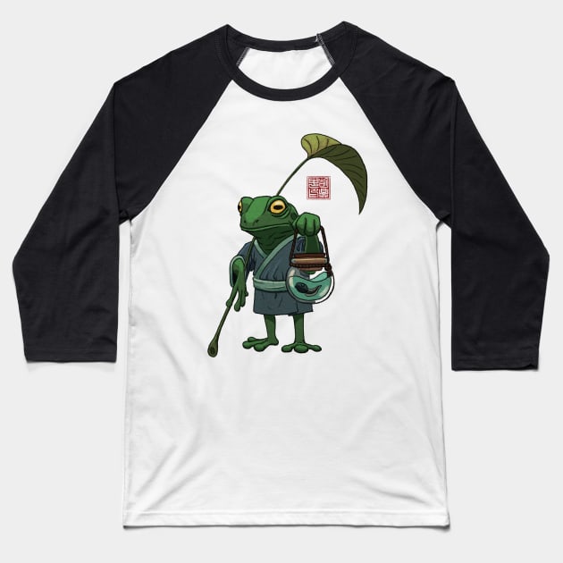 A Frog and His Son Baseball T-Shirt by DingHuArt